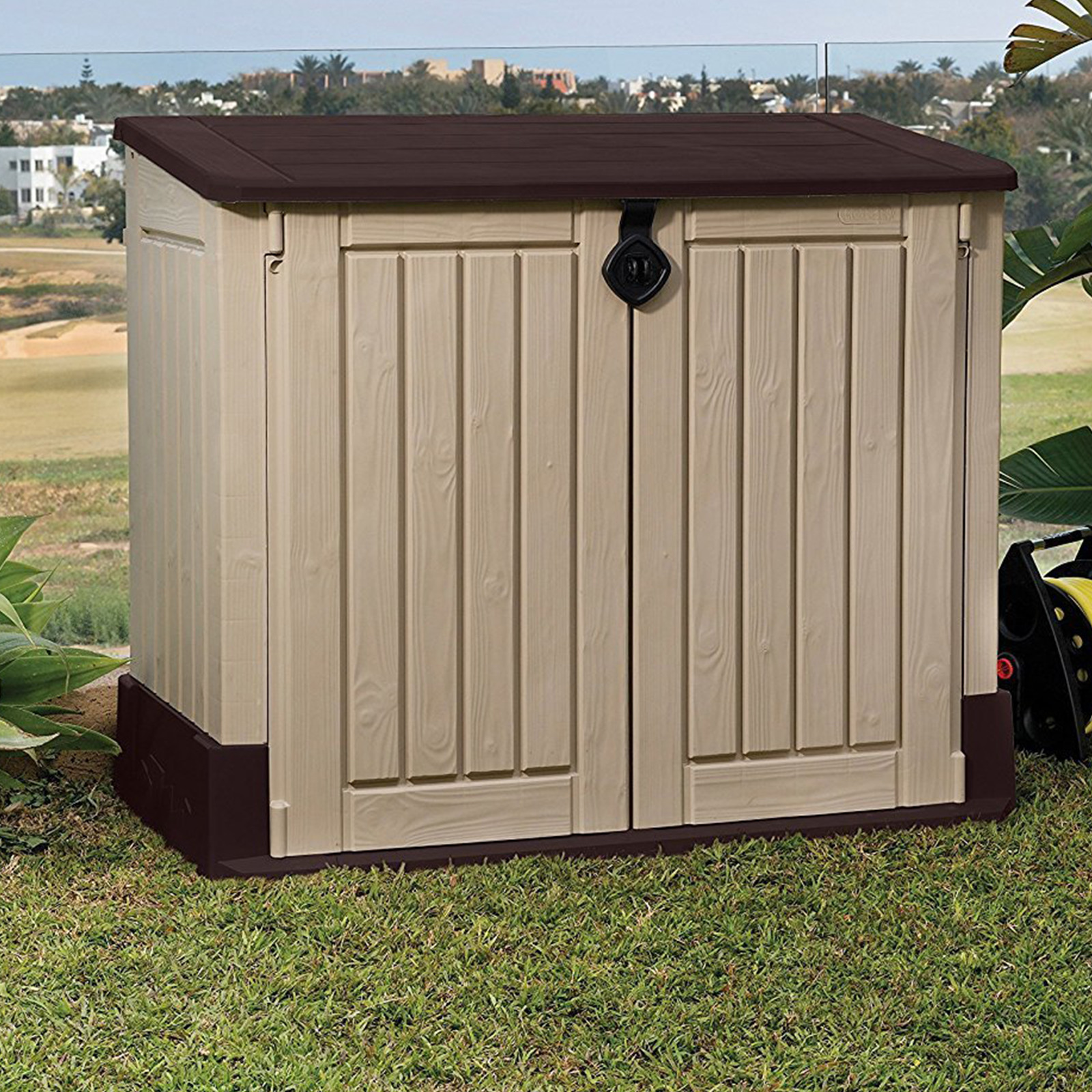 Outdoor Storage Shed Large 4.3 x 2.5' Garden Patio Pool Yard Tool Organizer Kit