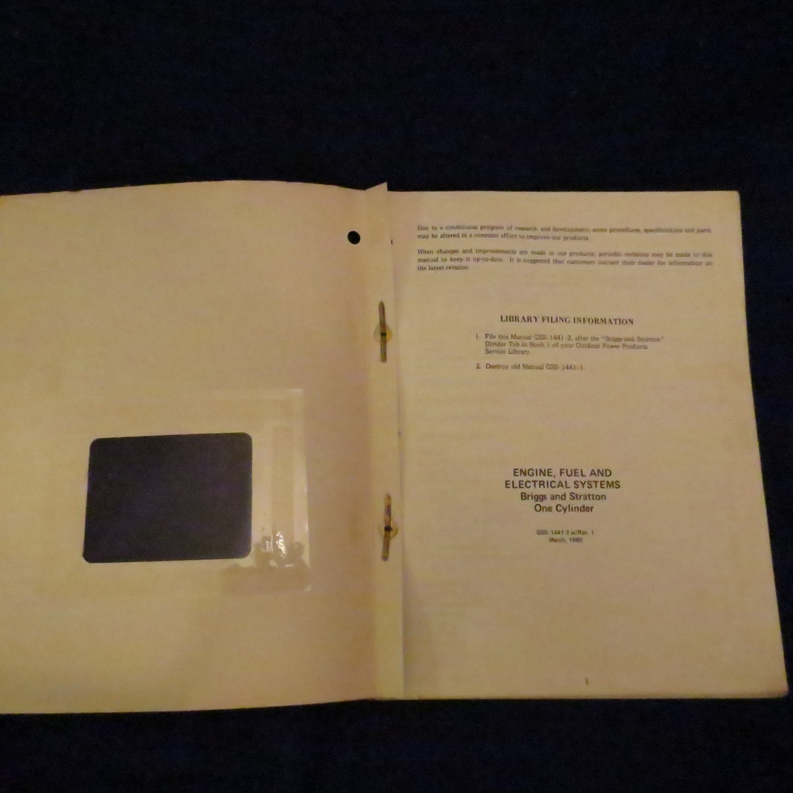 IH International Harvester Engine Fuel Electrical Briggs/Stratton Service Manual