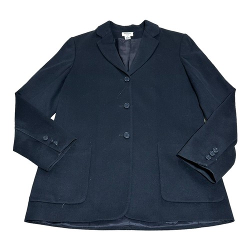 Brooks 346 Wool Cashmere Blazer Jacket Women's 10 Black Brooks 346 Wool Cashmere Blazer Jacket Women's 10 Black
