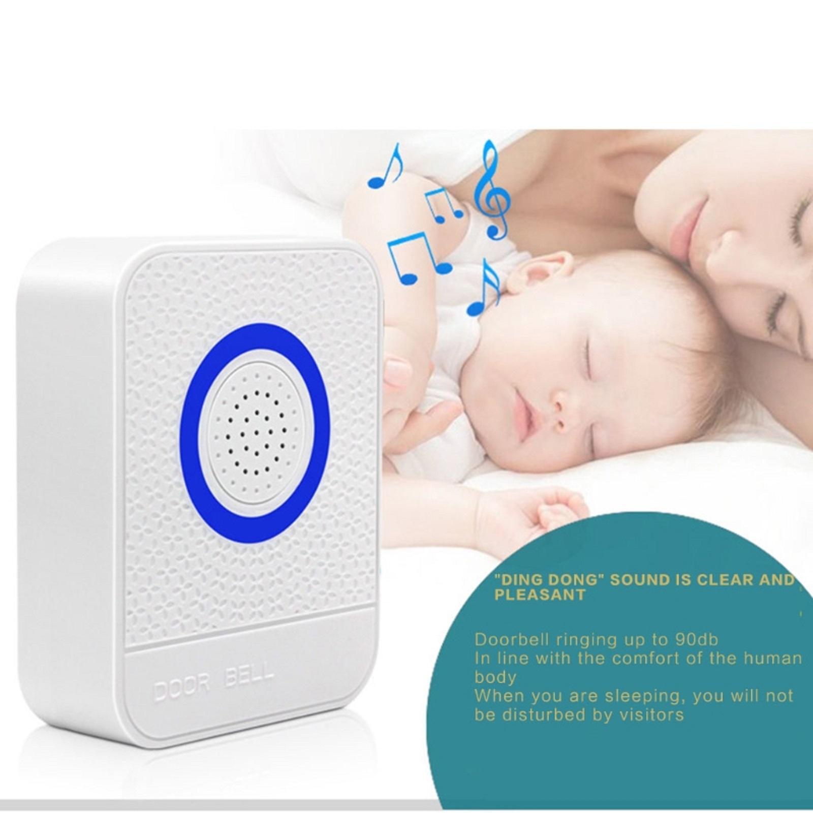 New 12V Wall Mounted Wired Electronic Doorbell With Clear Ding Dong Bell Sound