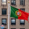 ASUNO Portugal Flag 3 × 5 Feet Polyester Portuguese National Banner with 2 Brass Grommets Double Side Vivid Color Fade Resistant for Outside Garden Lawn Patio