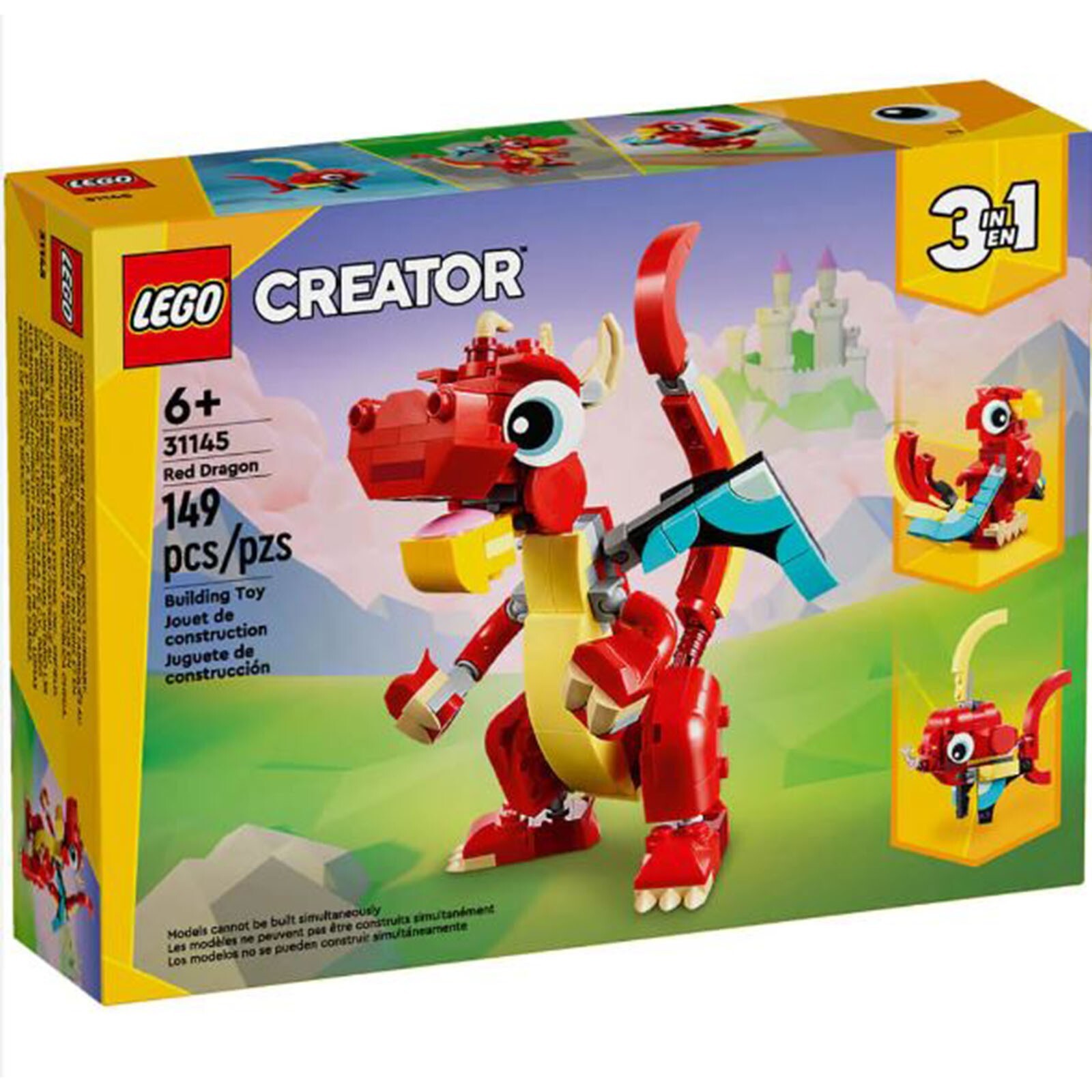 Конструктор LEGO Creator Красный дракон 31145 НОВЫЙ