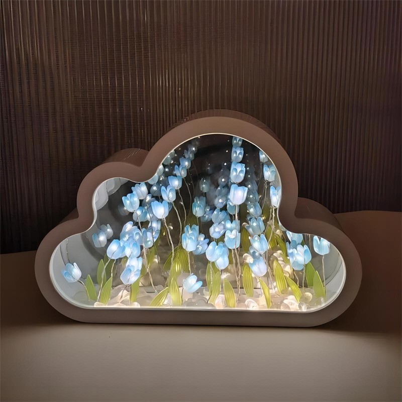 DIY LED Cloud Tulip Lamp Night Light Flower Table Light
