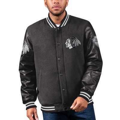 STARTER STARTER NHL CHICAGO BLACKHAWKS WOOL VARSITY JACKE