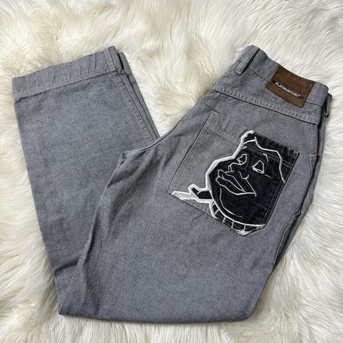 Vintage Platinum FUBU Jeans Mens 32X32 Blue GrayFat Albert
