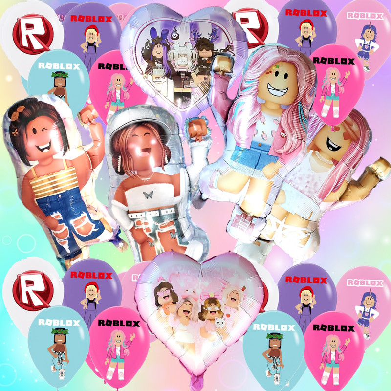 GIRBlox PARTY SUPPLIES BIRTHDAY DECORATION BALLOON TABLEWARE CUPCAKE CAKE TOPPER