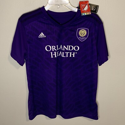 NEW ADIDAS Mens ORLANDO CITY LIONS SC MLS Soccer AEROREADY XL Purple HOME Jersey