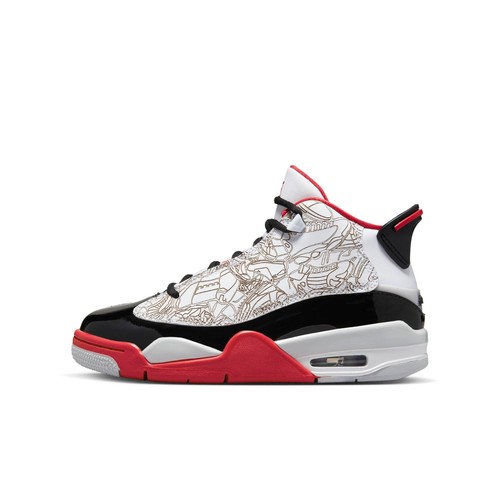 

[DV1360-160] Начальная школа Air Jordan DUB ZERO «WHITE VARSITY RED (2022) (GS)», White/black/neutral grey/true red