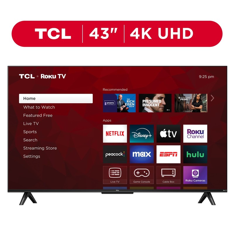 NEW TCL 43 Inch Class S4 4K UHD HDR Smart TV with Roku TV | eBay