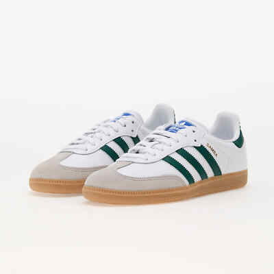 Adidas Originals Samba OG White Collegiate Green  IE3437 Mens Shoes Sneakers