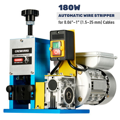 CREWORKS Automatic Wire Stripping Machine for 0.06-1 Inch Scrap Copper Wires