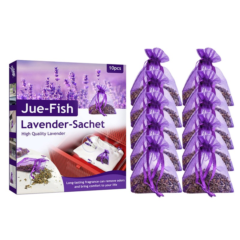 10 Pack Lavender Sachets Bag Dried Flower Sachet for Home Fr