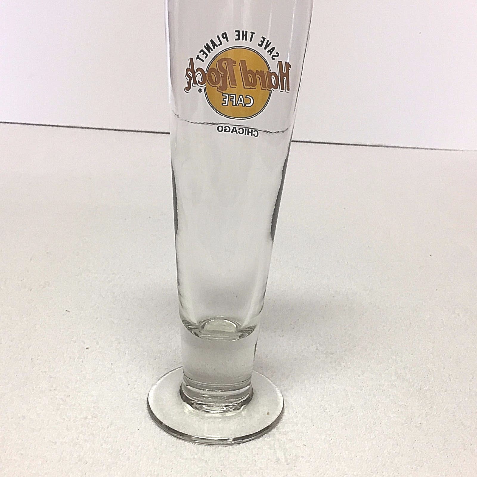 Hard Rock Cafe Beer Pilsner Glass  Chicago  Save the Planet