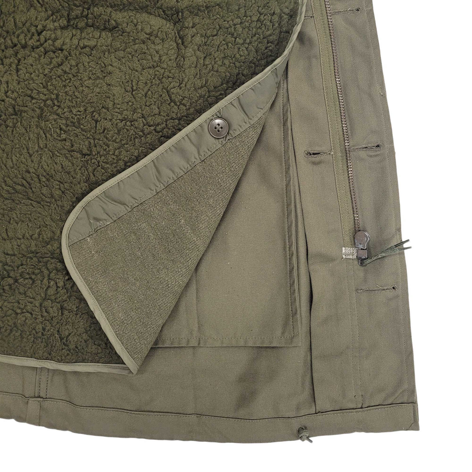 Army Jacket Original French Parka Lined Military Coat Vintage Hunting Fishing