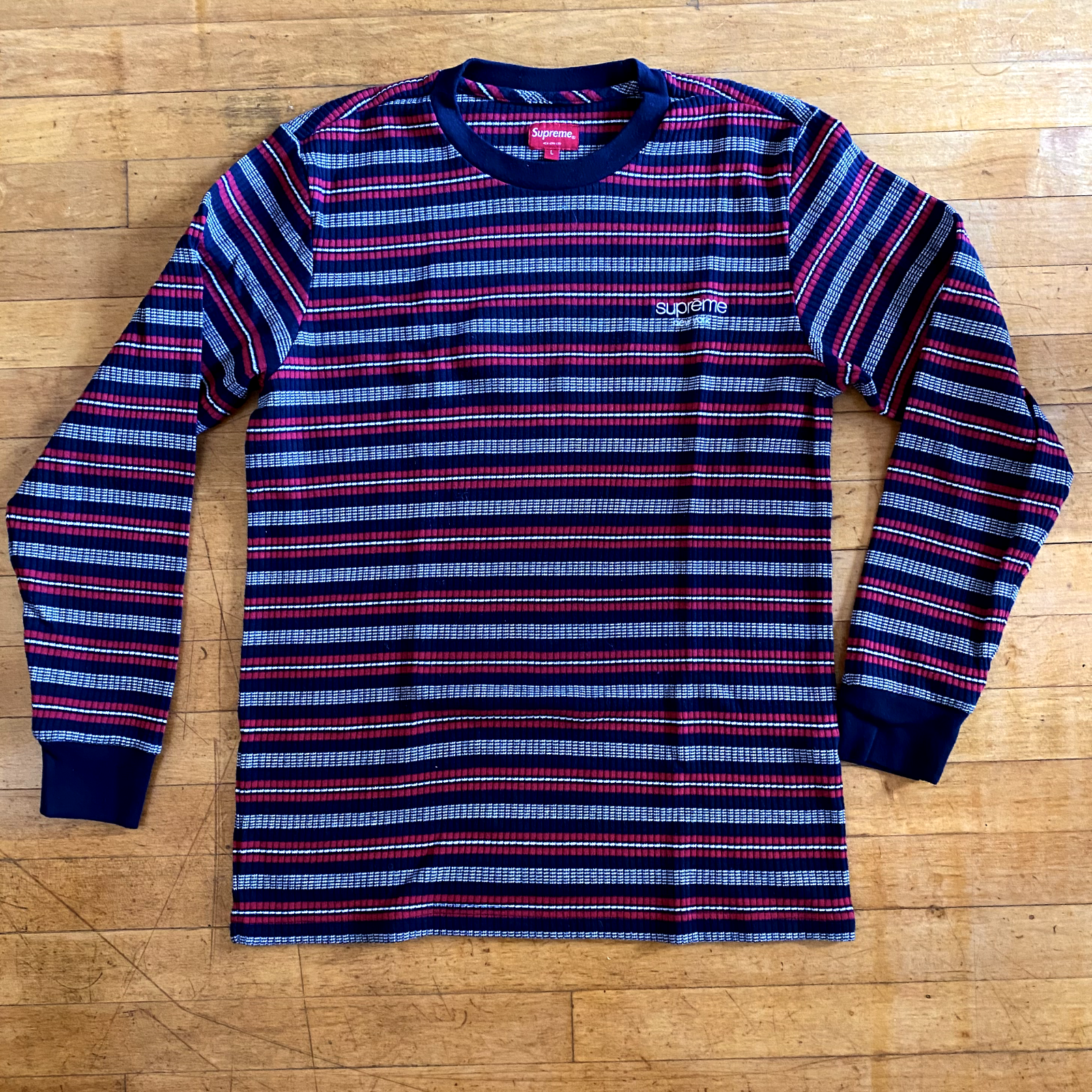 トップス Supreme Loose Gauge Stripe Sweater L Supreme Loose Gauge Stripe Small Box Sweater Pink Small In