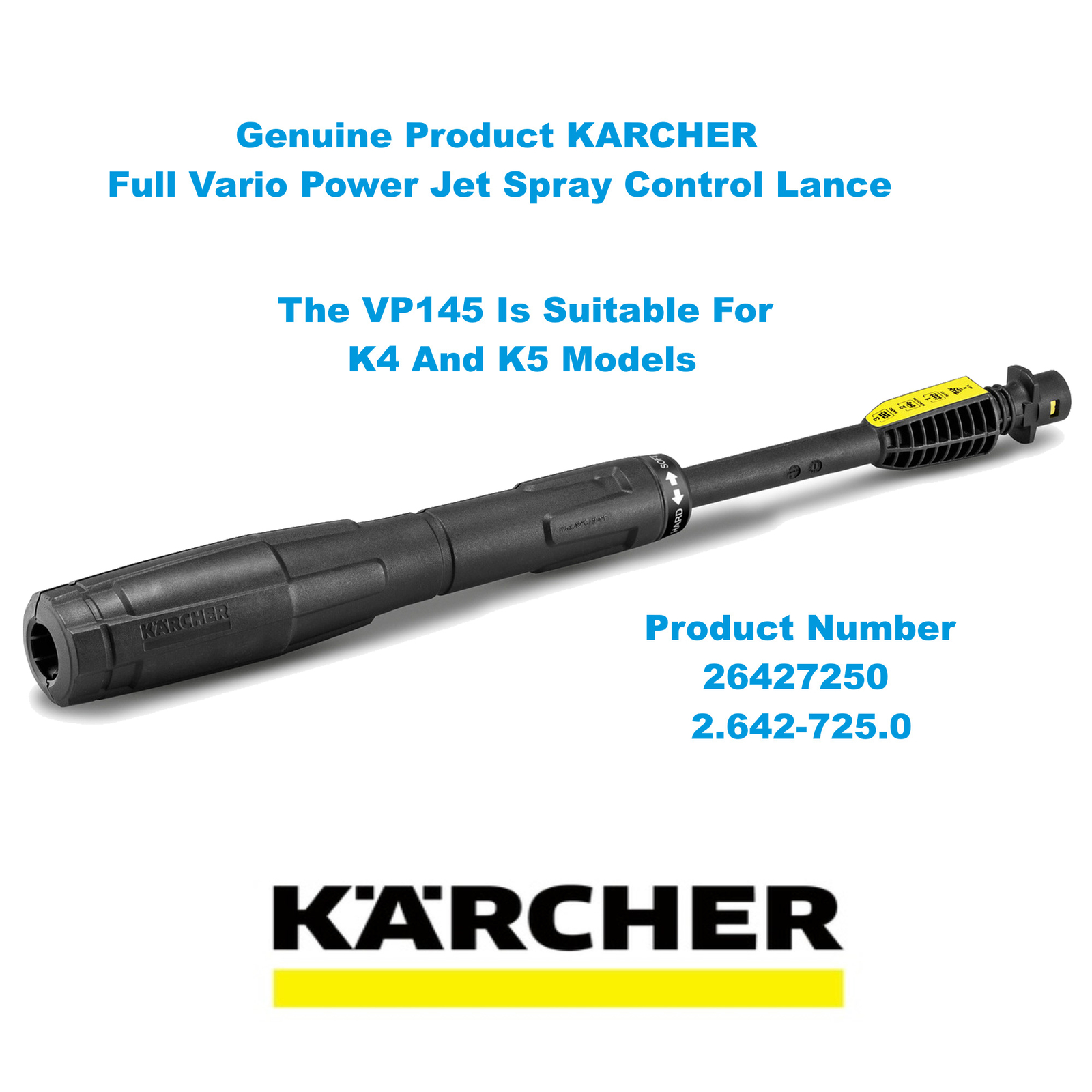 KARCHER K4 K5 Pressure Washer Full Control Vario Power Jet VP145 2.642-725.0
