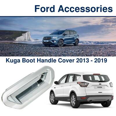Chrome Boot Handle Cover For Ford Kuga Trim Trunk Tailgate Fits 2013-2019