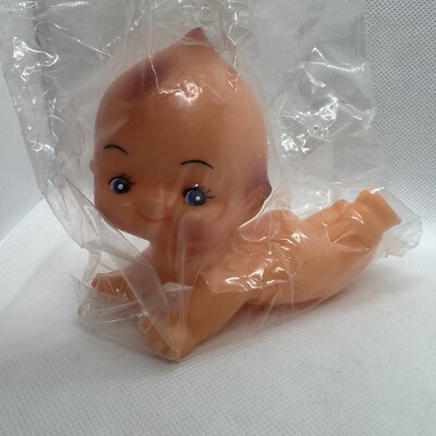 Vintage Darice Lying Baby Doll 12014 In Origin Package Crawling Kewpie Squeaker
