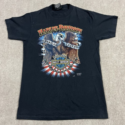 Vintage 90s 3D Emblem Harley Davidson American Legend T