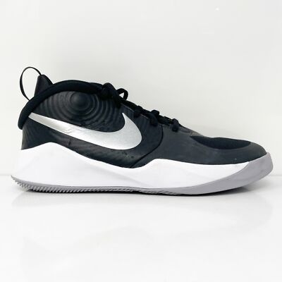 Nike Boys Team Hustle D 9 AQ4224-001 Черные баскетбольные кроссовки Размер 7Y