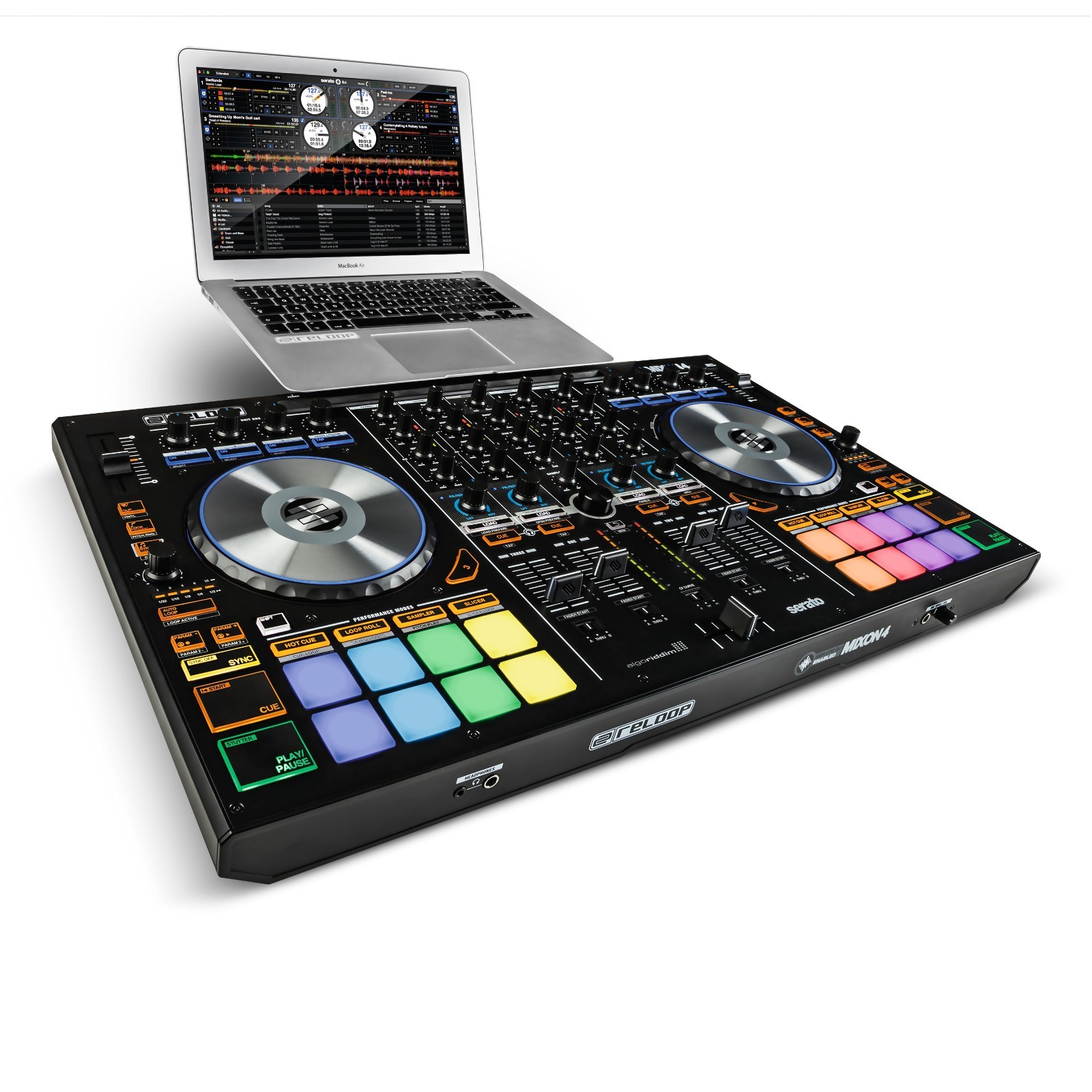 Reloop Mixon 4 Serato Dj Djay Pro 4 Channel Hybrid Dj Controller Mixon4 Ebay
