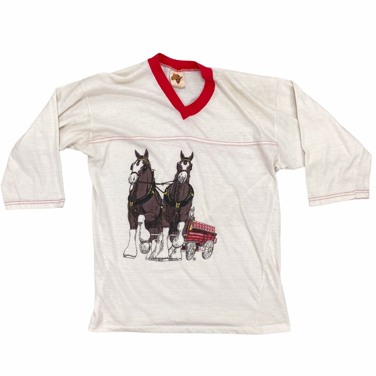 

Винтажная футболка Busch Gardens The Dark Continent с регланами Clydesdale Budweiser, Multicolor