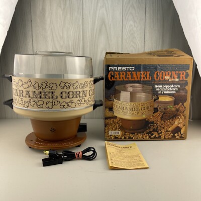 Vintage PRESTO Caramel Corn'R Popcorn Popper Maker  In Box TESTED WORKS