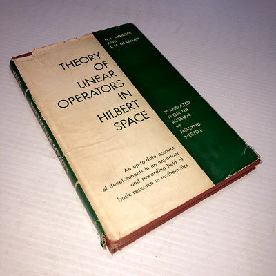 Linear Operators In Hilbert Space Hardcover Mathematics Akheizer Glazman 1961