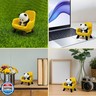 Gafochen Miniature Frog Figurines, Cute Frog Desk Accessories for Desk Decor, Funny Gifts for Garden Decor, Mini Resin Animal Garden Statues (Panda)