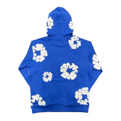 Pre-owned Denim Tears The Cotton Wreath Hooded Sweatshirt Royal Blue