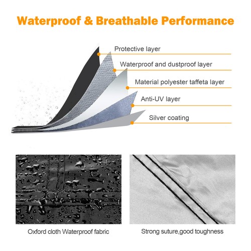 190T Full SUV Car Cover Waterproof Protection Dust Outdoor Sun UV Universal Fit