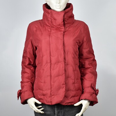 Weekend MAX MARA Women's Down Quilted Jacket Puffer Light Padding Red Size 8 US