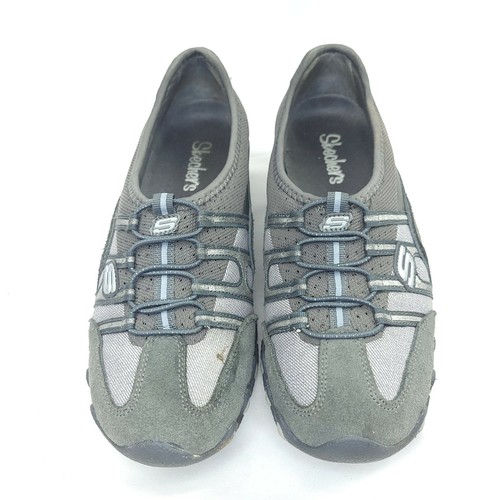 Skechers Sassies Heirloom Walking Shoes Gray Slip On Sneaker