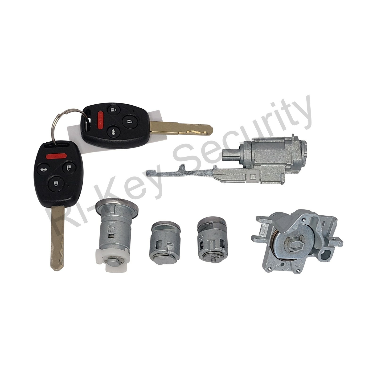 New Complete Lock Cylinder Set For Honda Accord 08-12 Ignition Door Trunk locks