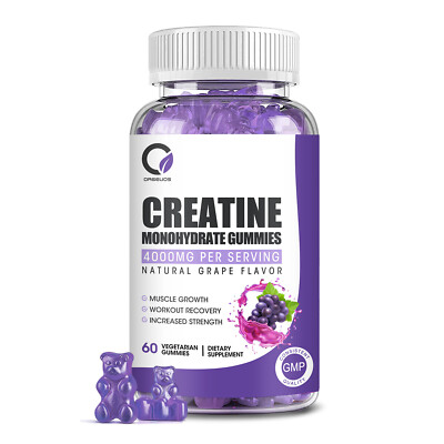 Creatine Monohydrate Gummies Increase Strength Muscle Growth Dietary Supplement