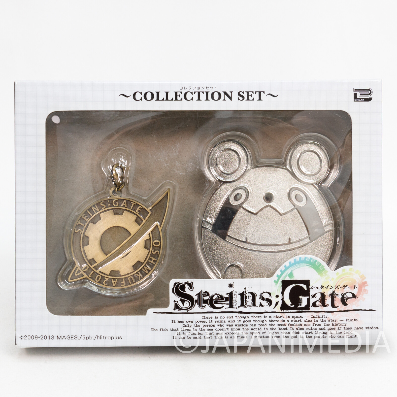 Steins ; Gate Silver Upa Pins & Labomen Mark Mascot Charm Steins ; Gate Silver Upa Pins & Labomen Mark Mascot Charm