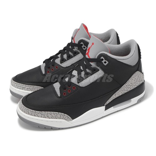 Мужская повседневная обувь Nike Air Jordan 3 Retro AJ3 Black Cement, кроссовки DN3707-010