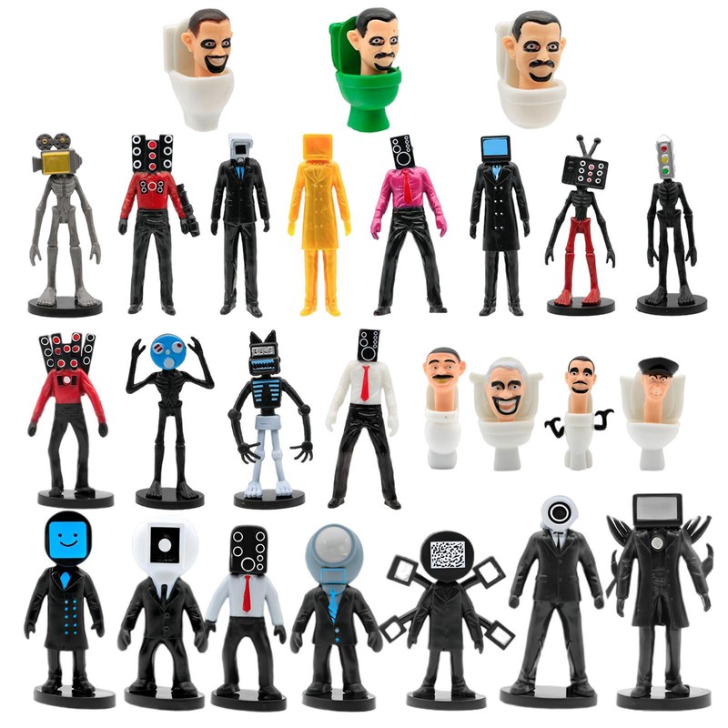 8/9/12PCS/Set Skibidi Toilet Action Figure Toys Mini PVC Model Doll Cake Decor