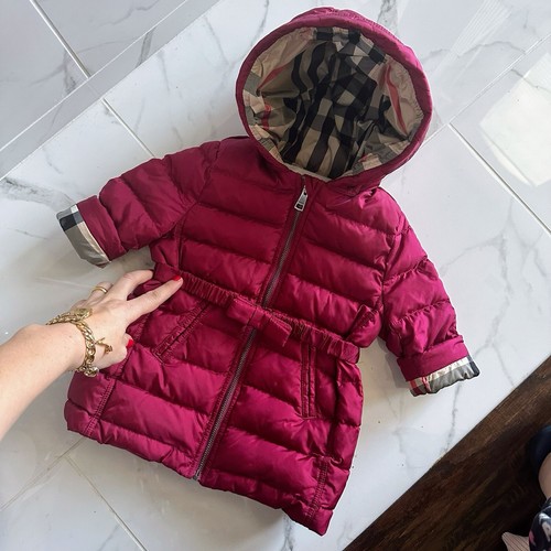 BURBERRY ラクーンファー ベロア パーカー 38 ピンク BURBERRY ラクーンファー ベロア パーカー 38 ピンク レディース