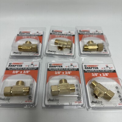 Lot Of 6 Proline Adapter Copper EZ-Connect 3/8 inch Stop Extended Tee