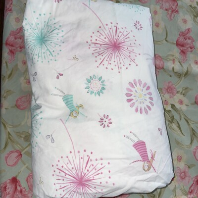 Pottery Barn Kids Fairy Cotton Full Fitted Sheet