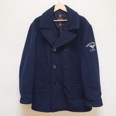 ジャケット・アウター RRL POLO Pea Coat 13 star button Polo Ralph Lauren U.S.R.L. Patch Nautical Double-Breasted
