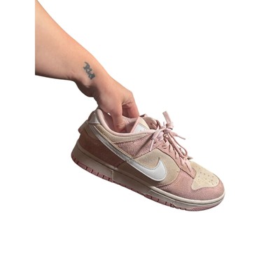Nike Dunk Low LX Pink Foam Pure Platinum Sneakers Women's 11 Suede 