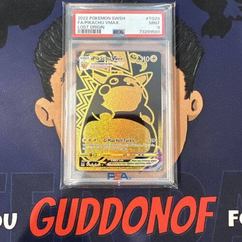 PSA 9 MINT 2022 Pokemon Lost Origin PIKACHU VMAX TG29 Full PSA 9 MINT 2022 Pokemon Lost Origin PIKACHU VMAX TG29 Full