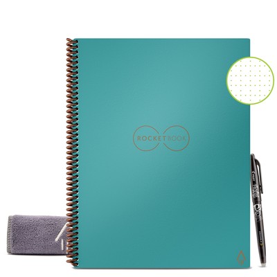 Spiral Notebook, Teal, Letter Size Eco-friendly Notebook (8.5'' x 11''), 32 Pages