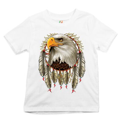 Bald Eagle Dreamcatcher Youth T-shirt Indigenous Native American Heritage Kids