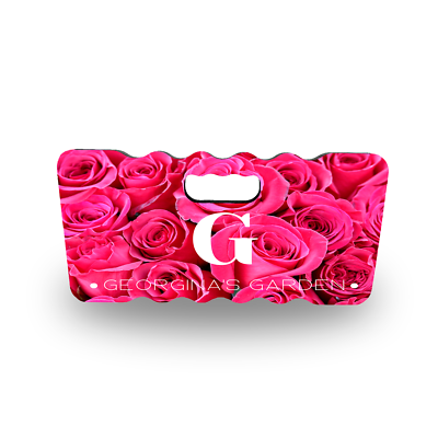 Personalised Pink Roses Kneeler Pad – Custom High-Density Foam Gardening