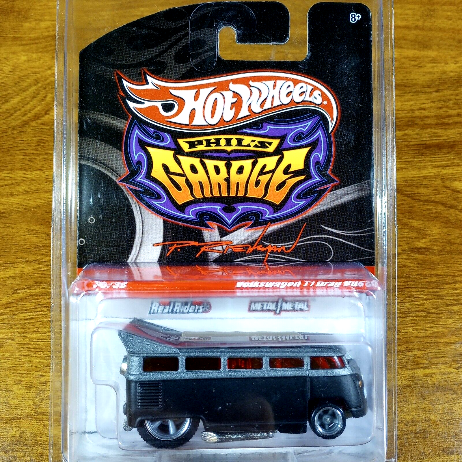 Hot Wheels Phil's Garage VW Volkswagen T1 Drag Bus Gray