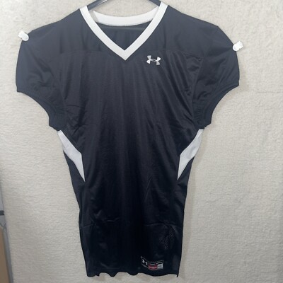 Under Armour Men s 3X Black Mesh Football Jersey W/ White Insets -Long NEW