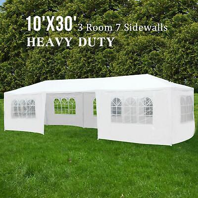 10'x30' Party Wedding Tent 7 Sidewalls Canopy Tent Gazebo Ou